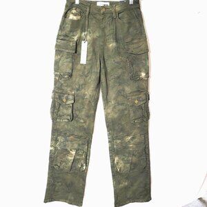 FASHION NOVA Cargo Pants Womens Size 9 Covert Operation Camo Stretch Green NWT